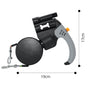 Black and Grey One-to-Two Retractable Dog Leash with One-Click Safety Lock & Night Light - 3M Tangle-Free 360 V888-ELOSUNG49227
