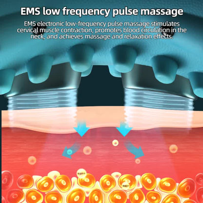 Intelligent Cervical Traction Pillow with Heat Compression & Magnetic Therapy - Red Light Therapy & EMS Pulse V888-ELOSUNG49228