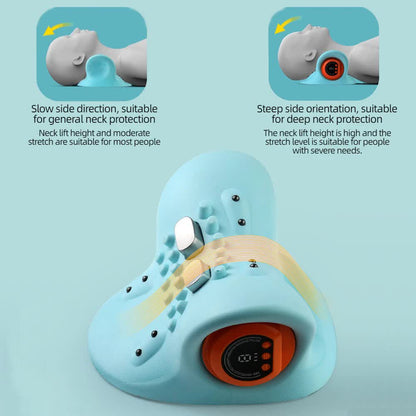 Intelligent Cervical Traction Pillow with Heat Compression & Magnetic Therapy - Red Light Therapy & EMS Pulse V888-ELOSUNG49228