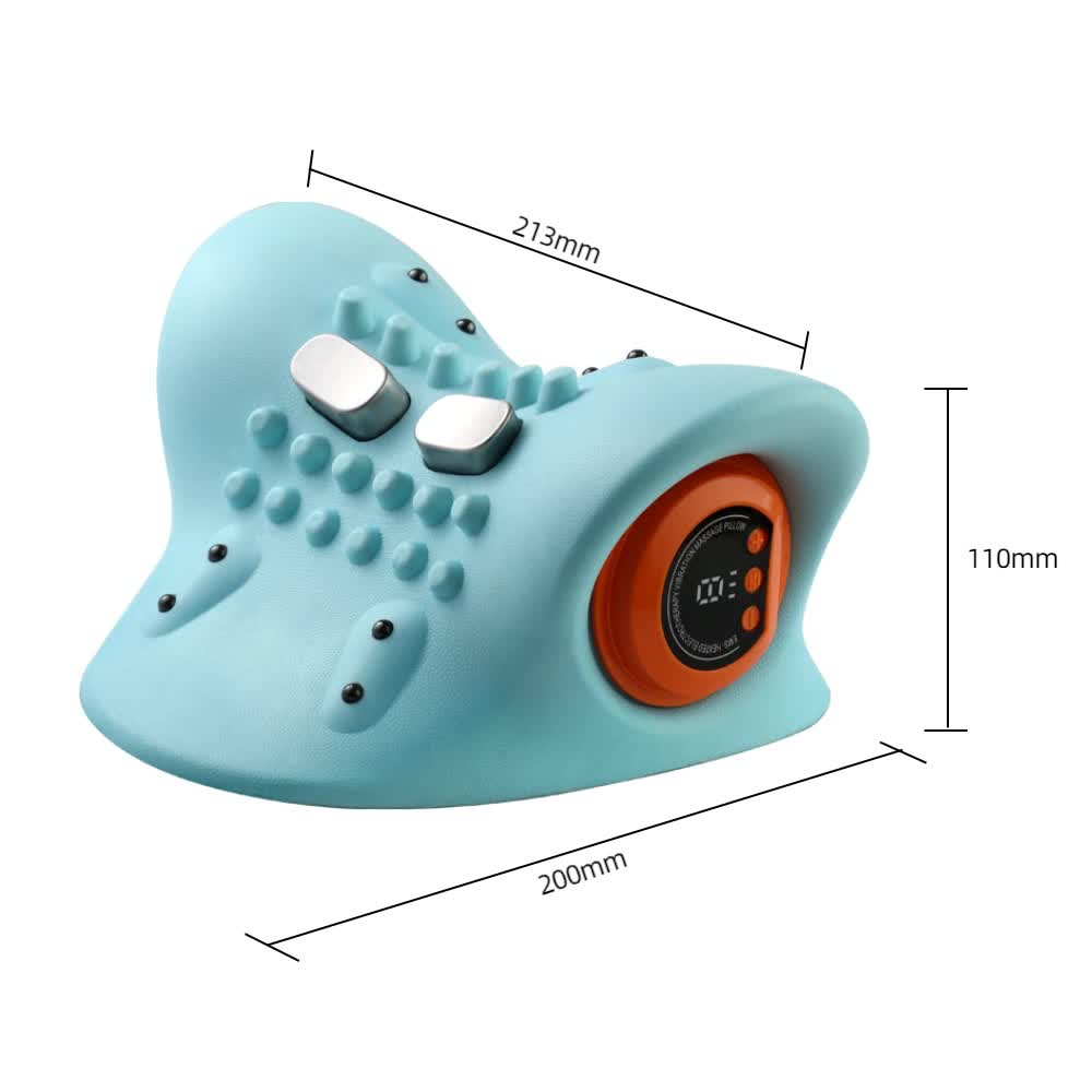 Intelligent Cervical Traction Pillow with Heat Compression & Magnetic Therapy - Red Light Therapy & EMS Pulse V888-ELOSUNG49228