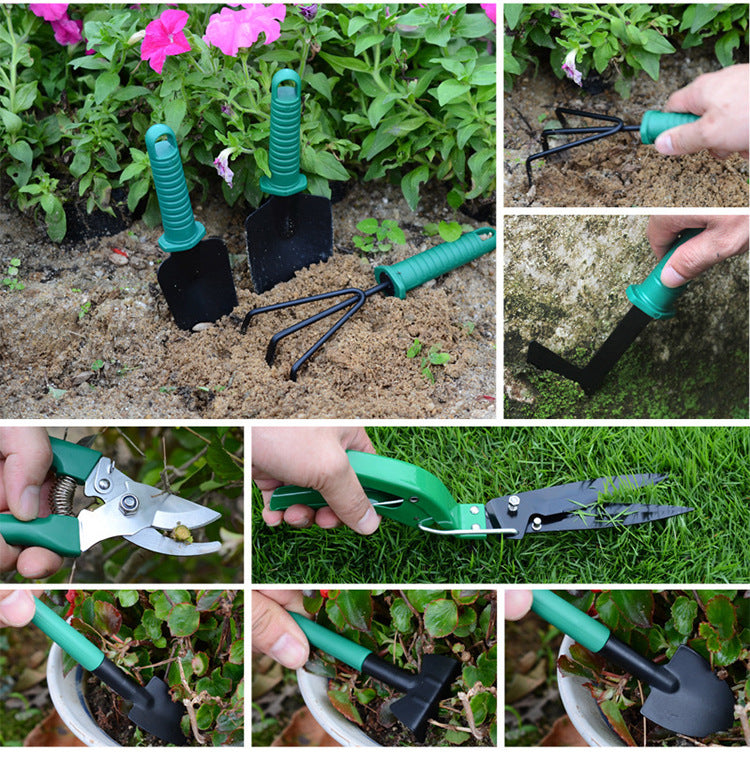 10-Piece Purple Professional Garden Tool Set with Carrying Case - Ergonomic Gardening Kit for Digging, V888-ELOSUNG49257