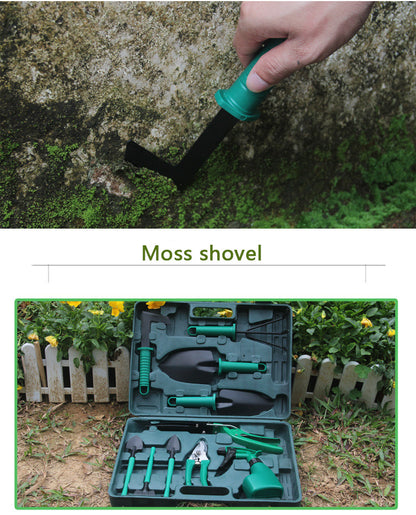 10-Piece Purple Professional Garden Tool Set with Carrying Case - Ergonomic Gardening Kit for Digging, V888-ELOSUNG49257
