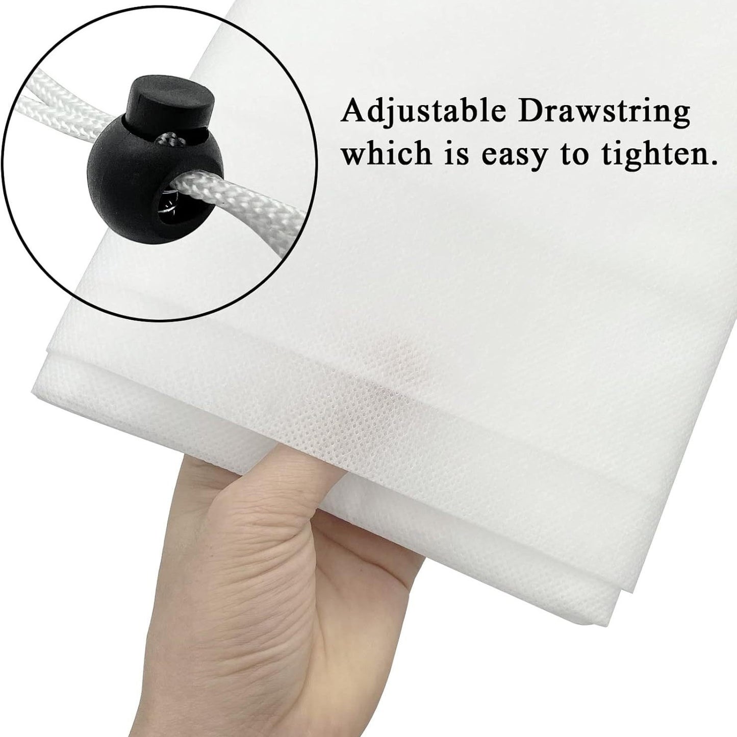 4-Pack Winter Plant Cold Protection Covers with Zipper & Drawstring - Thickened Frost Thermal Blankets and UV V888-ELOSUNG49259