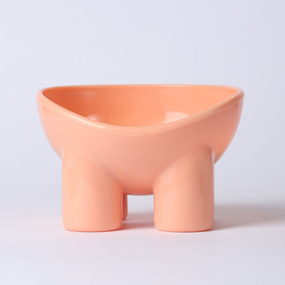 2-Pack Macaron Pink Elevated Pet Bowls with Anti-Tip 4-Leg Base - Ergonomic Tilted Neck Protection Cat Food & V888-ELOSUNG49265