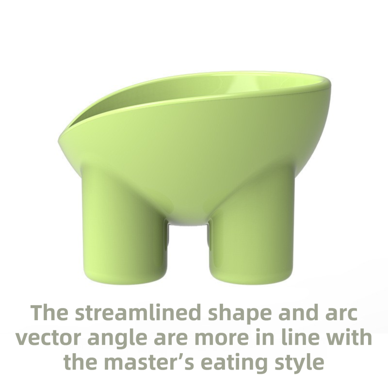 2-Pack Macaron Yellow Elevated Pet Bowls with Anti-Tip 4-Leg Base - Ergonomic Tilted Neck Protection Cat Food V888-ELOSUNG49266