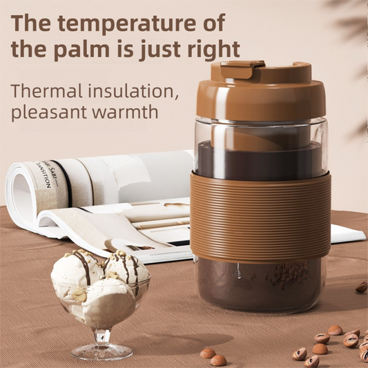 Portable Electric Coffee Bean Grinding Cup & Juicer with Safe Hidden Stainless Steel Blades - 420ML USB V888-ELOSUNG49269