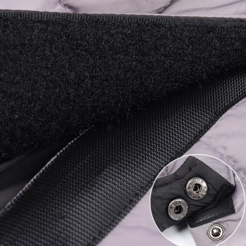 M Size Grey Winter Waterproof Dog 4 Leg Jumpsuit for Full Body Warmth - Reflective Windproof Pet Puffer Coat V888-ELOSUNG49276
