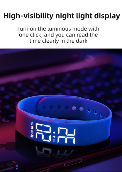 Beige Silent Vibration Alarm Smart Silicone Wristband with 3-Alarm Settings - Discreet Wake-Up Device for V888-ELOSUNG49310