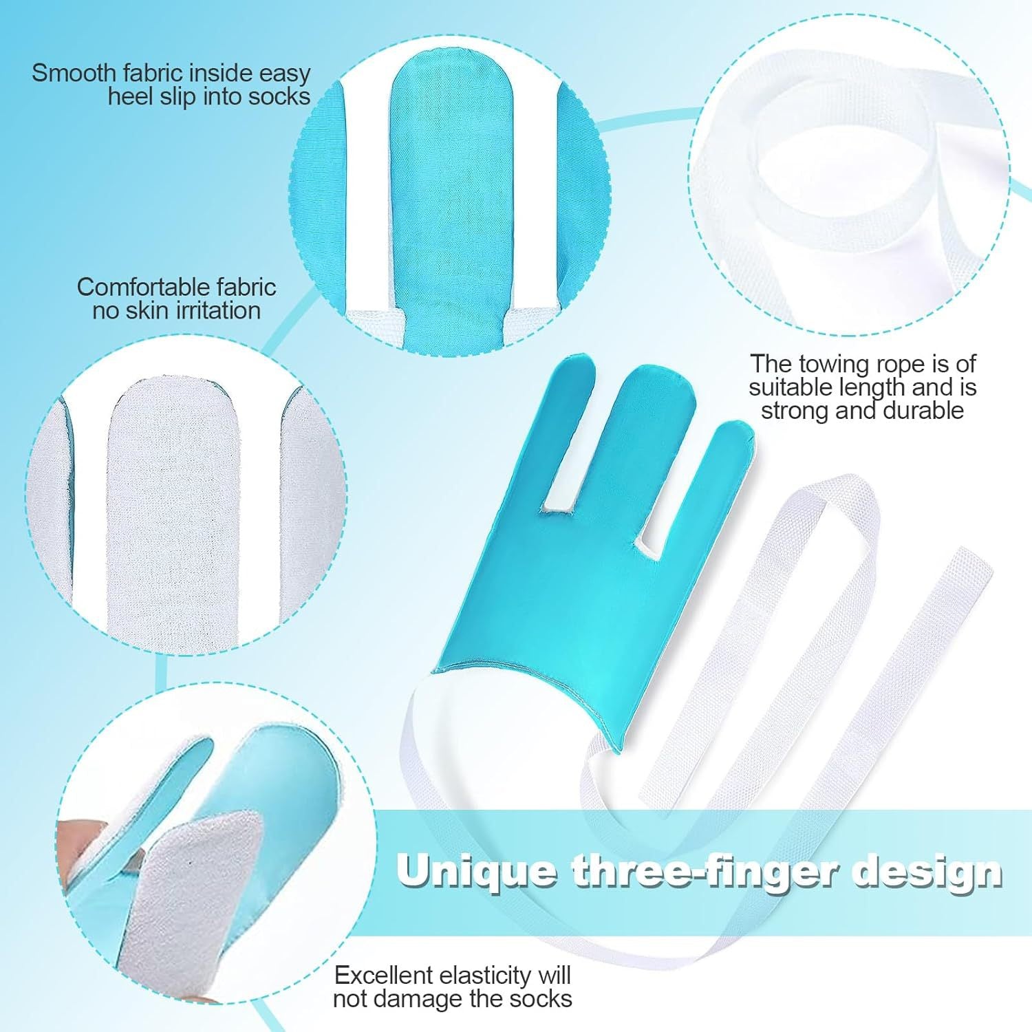 Portable Complete Independent Living Mobility Kit - No-Bend Three Finger Sock Aid & Black Extendable 3-in-1 V888-ELOSUNG49384