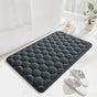 White 3D Honeycomb Textured High-Elastic Memory Foam Bathroom Mat (50 x 80 CM) - Ultra Absorbent Quick-Dry V888-ELOSUNG49414