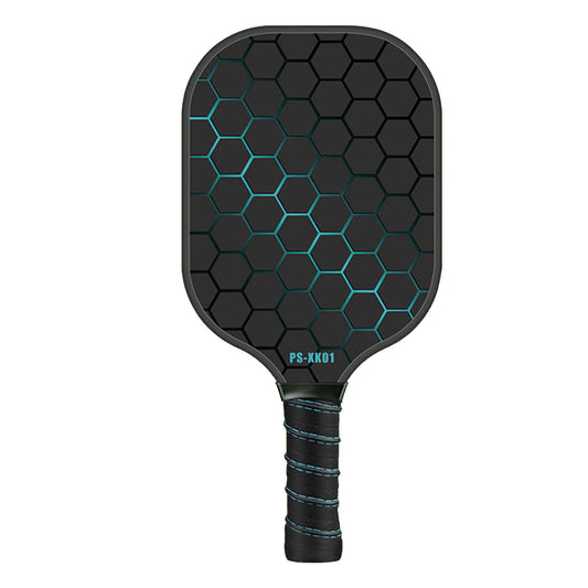 Black and Blue Fiberglass Pickleball Paddle - 220g Lightweight Racket with Breathable PU Comfort Grip and V888-ELOSUNG49453