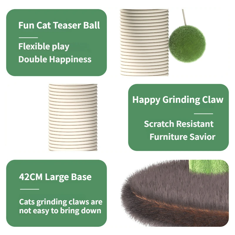 Large Multi-Functional Cat Tree & Activity Tower - All-in-One 70CM Tall Sisal Scratching Post, 31CM Diameter V888-ELOSUNG49483