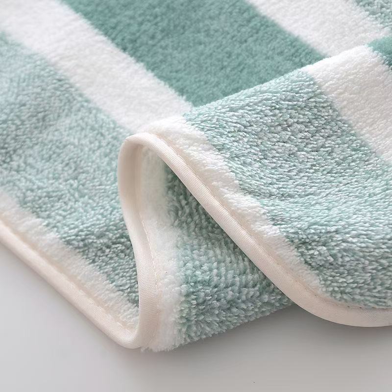 8-Piece Green Luxury Coral Fleece Towel & Bath Sheet Set - Ultra-Soft High-Density Absorbent Towels Complete V888-ELOSUNG49486
