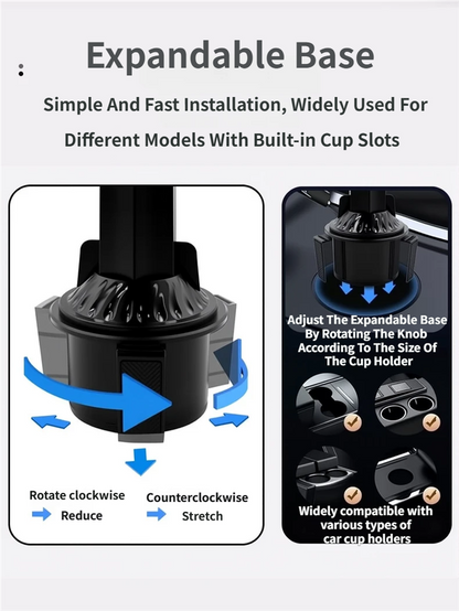 2-Pack (2-in-1 Standard Version & 3-in-1 Pro Phone Mount Version) Car Rotating Dinner Tray & Double Cup V888-ELOSUNG49539
