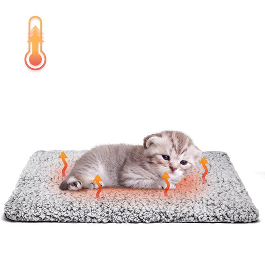60 x 45 CM Self-Warming Thermal Pet Fluffy Mat with Machine Washable & Removable Zippered Cover - Waterproof V888-ELOSUNG49542