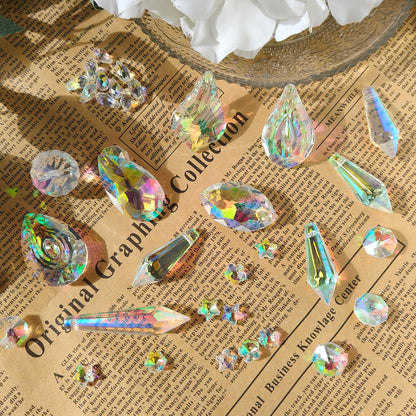 460PCS Suncatcher DIY Making Kit with Storage Box - Premium Crystal Prism Ornaments Craft Set for Home Decor V888-ELOSUNG49545