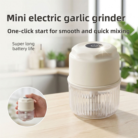 Green Cordless Electric Mini Food Chopper with 316 Stainless Steel Blades - Portable 300ml Garlic Crusher & V888-ELOSUNG49562