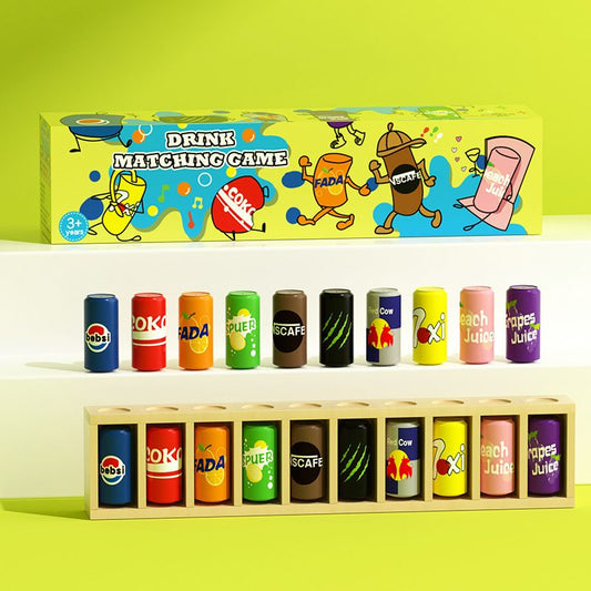 Interactive Beverage Matching Board Game with 20 Colorful Mini Bottles - Color Pairing Memory Challenge V888-ELOSUNG49566