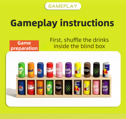Interactive Beverage Matching Board Game with 20 Colorful Mini Bottles - Color Pairing Memory Challenge V888-ELOSUNG49566