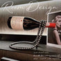 Black Luxury Pearl Floating Wine Rack - Creative Gravity-Defying Wine Bottle Holder, Minimalist Entryway V888-ELOSUNG49572