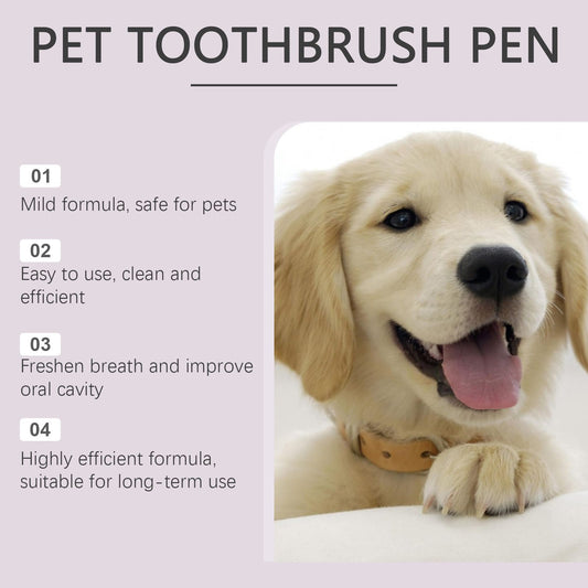 2-Pack Professional Pet Dental Cleaning Pens - Gentle Plaque & Tartar Remover and Breath Freshener for Dogs V888-ELOSUNG49595