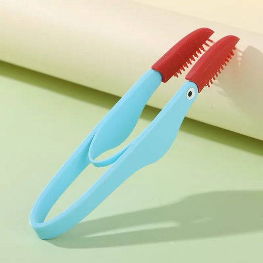 4-Pack Blue Pet Eye Cleaning Brushes with Precisice Tweezer - Silicone Soft-Tip Tear Stain & Eye Crust V888-ELOSUNG49596