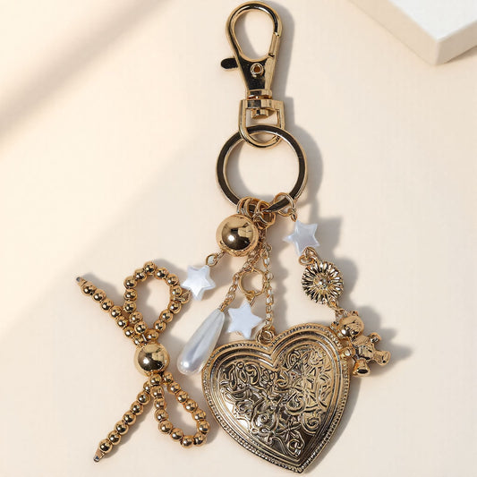 #3544 Bohemian Vintage Metal Keychain Bag Charm - Handcrafted Lucky Ethnic Bag Styling Accessory & Mother's V888-ELOSUNG49603