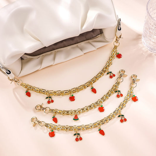 #3082 3-Layered Bohemian Vintage Ceramic Fruit Keychain Bag Charm - Handcrafted Lucky Ethnic Bag Styling V888-ELOSUNG49605