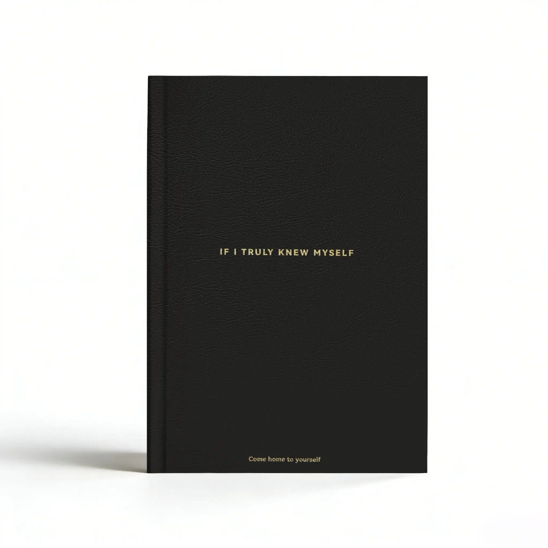 Black If I Truly Knew Myself Guided Self-Discovery Journal - Hardcover Deep Self-Reflective Diary Mindfulness V888-ELOSUNG49608