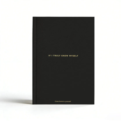 Black If I Truly Knew Myself Guided Self-Discovery Journal - Hardcover Deep Self-Reflective Diary Mindfulness V888-ELOSUNG49608