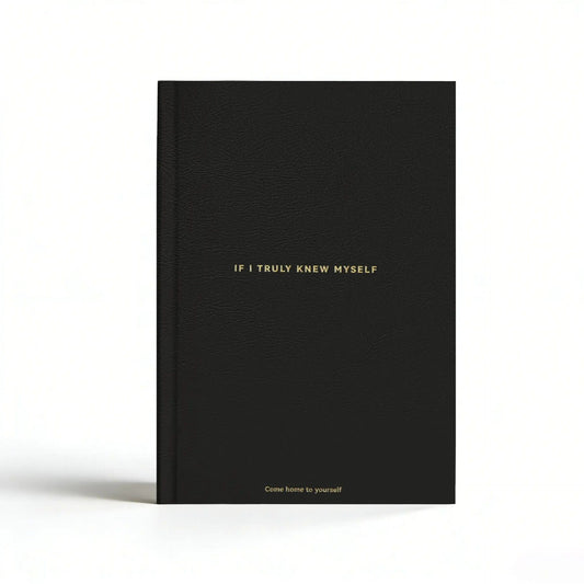 Black If I Truly Knew Myself Guided Self-Discovery Journal - Hardcover Deep Self-Reflective Diary Mindfulness V888-ELOSUNG49608
