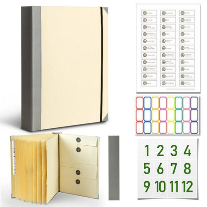 In Case I Go Missing Khaki High-Capacity Emergency Information Binder - Heavy Duty Expanding File Organizer V888-ELOSUNG49622
