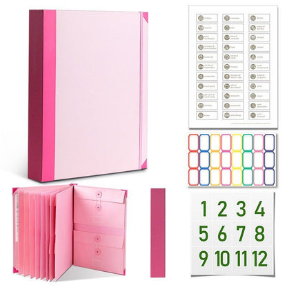 In Case I Go Missing Pink High-Capacity Emergency Information Binder - Heavy Duty Expanding File Organizer V888-ELOSUNG49623