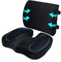 Ergonomic Memory Foam Seat Cushion & Lumbar Support Set - Soft Crystal Velvet Orthopedic Relief Combo for V888-ELOSUNG49657