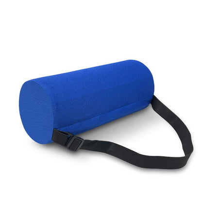 Blue Portable McKenzie Method Ergonomic Lumbar Support Roll - Adjustable Memory Foam Cylinder Pillow with V888-ELOSUNG49659