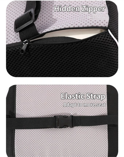 Black Large Ergonomic Memory Foam Lumbar Support Pillow & S Curve High-Back Cusion with Buckle Strap & V888-ELOSUNG49661