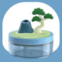 Pine Tree Blue USB Portable Bionic Landscape Humidifier and Creative Potted Plant Air Diffuser - 7-Color V888-ELOSUNG49667
