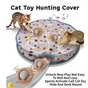Interactive Hunting Hidden Prey Cat Toy Set - Grey Plush Automatic Moving Ball & 72CM Large Crinkle Hunting V888-ELOSUNG49671