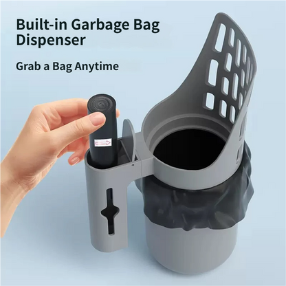 3-in-1 Handheld Cat Litter Scoop with Waste Bin & Bag Dispenser - One-Way Litter Sifting & Disposal Tool, V888-ELOSUNG49676