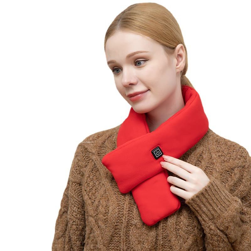 Yellow USB Powered Graphene Rapid Heated Scarf - 80 x 10 CM Washable Winter Thermal Wrap with 3-Level Temp V888-ELOSUNG49706