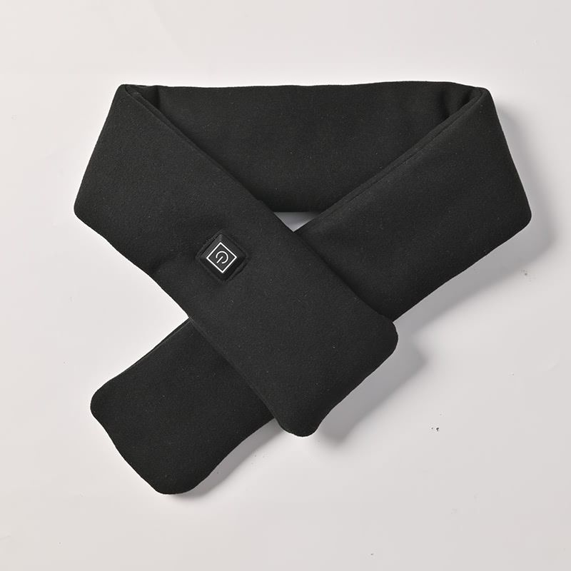 Black USB Powered Graphene Rapid Heated Scarf - 80 x 10 CM Washable Winter Thermal Wrap with 3-Level Temp for V888-ELOSUNG49707