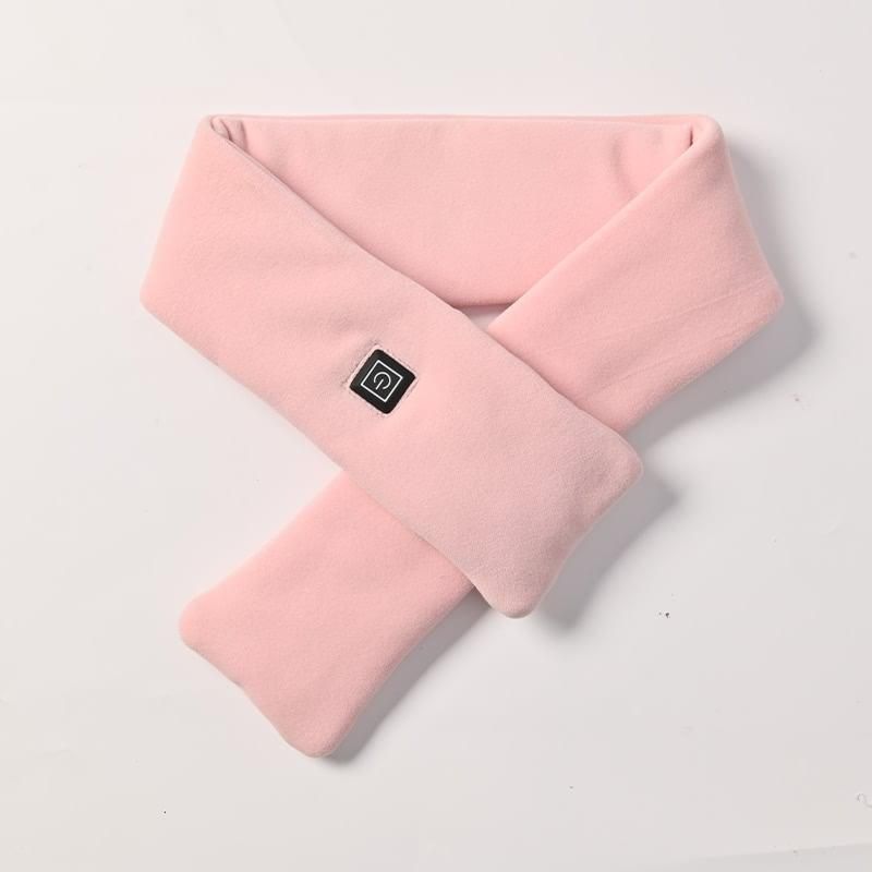Pink USB Powered Graphene Rapid Heated Scarf - 80 x 10 CM Washable Winter Thermal Wrap with 3-Level Temp for V888-ELOSUNG49708