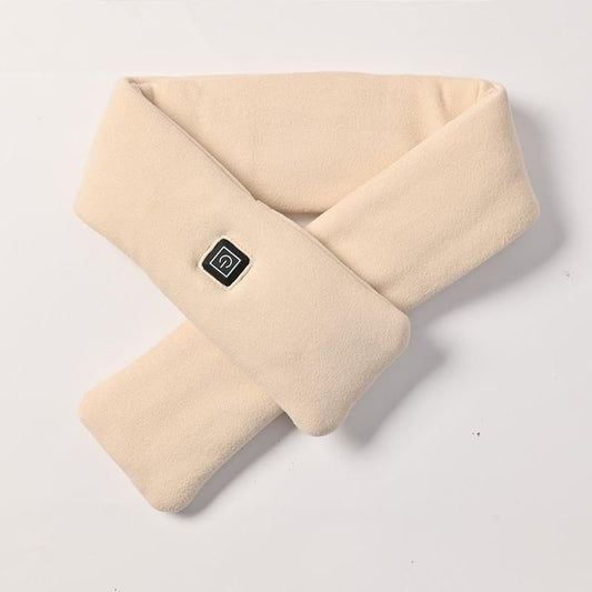 Beige USB Powered Graphene Rapid Heated Scarf - 80 x 10 CM Washable Winter Thermal Wrap with 3-Level Temp for V888-ELOSUNG49712