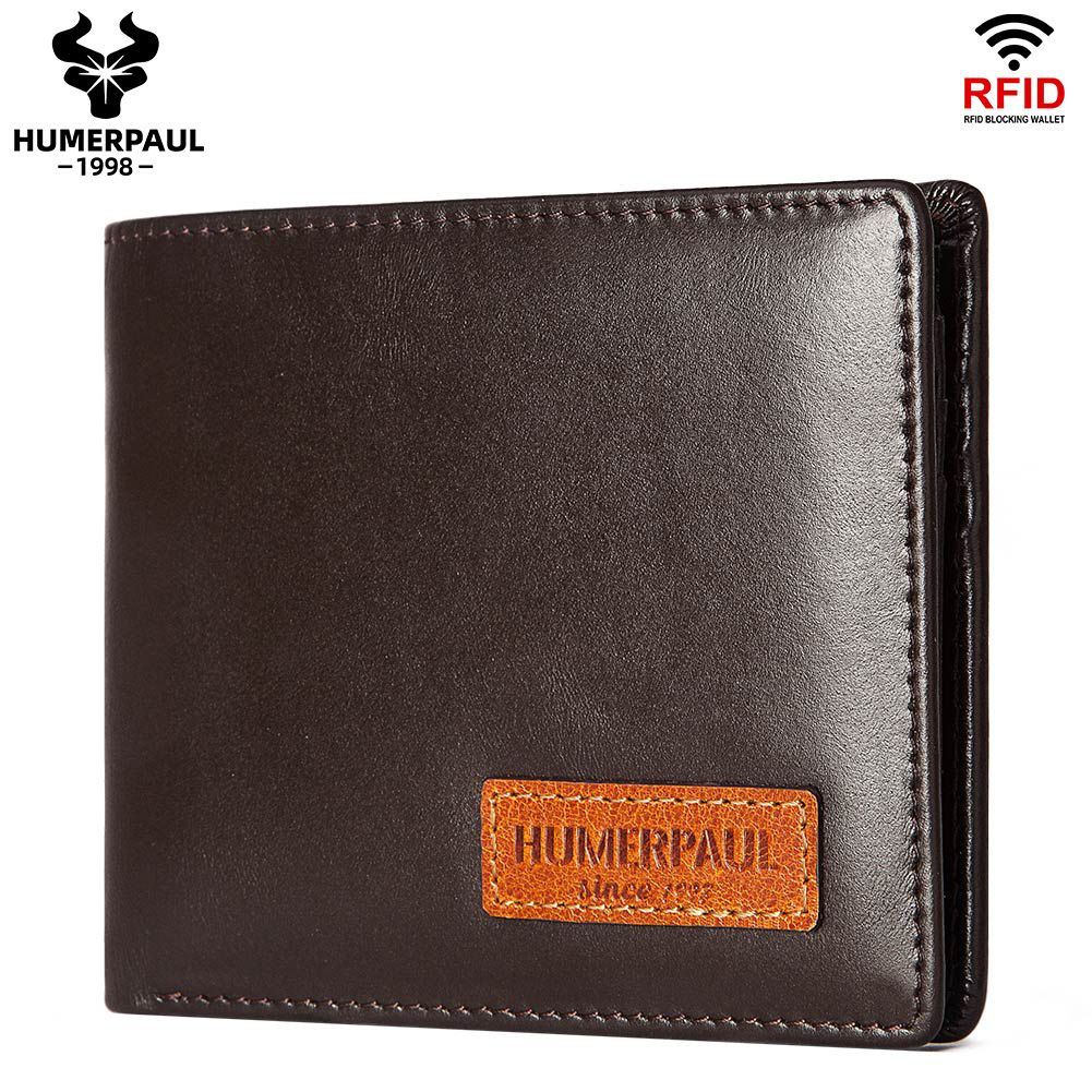 Coffee Handcrafted Genuine First-Layer Cowhide Wallet & Card Case for Men - Multi-Slot Ultra-Slim Bifold, V888-ELOSUNG49715