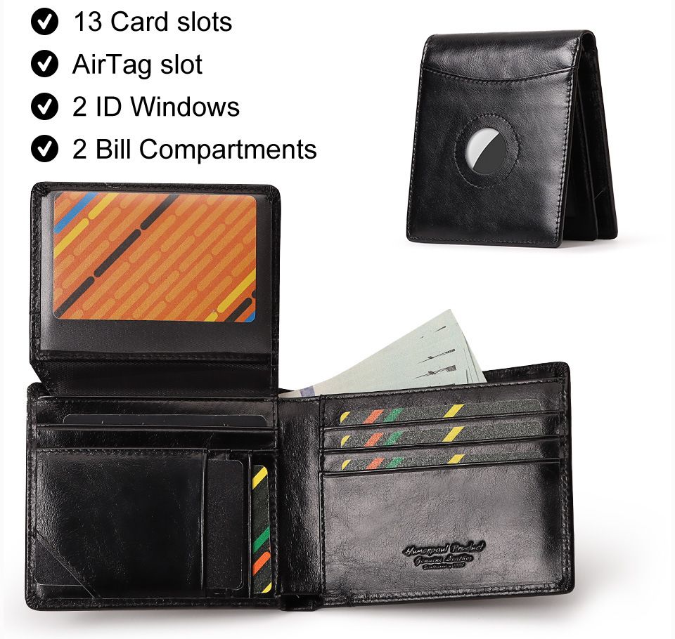 Coffee Handcrafted Genuine First-Layer Cowhide Wallet & Card Case for Men - Multi-Slot Ultra-Slim Bifold, V888-ELOSUNG49715