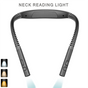 Black LED Rechargeable Ergonomic Neck Reading & Running Light - Timer, 3 Color & 5 Brightness - Eye-Caring V888-ELOSUNG49772
