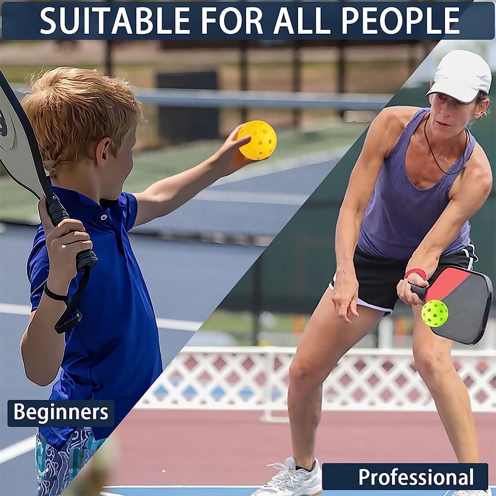 12-Pack Black Professional Outdoor Pickleballs in Deluxe Gift Box - Seamless Crack-Resistant 40-Hole Training V888-ELOSUNG49791