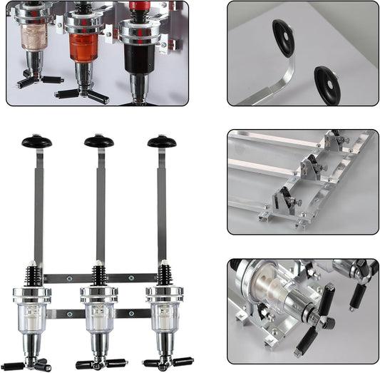 Professional Wall-Mounted Alcohol Tot Dispenser (6 Head) - Heavy Duty Adjustable Metal Wine Rack Decor with V888-ELOSUNG49800