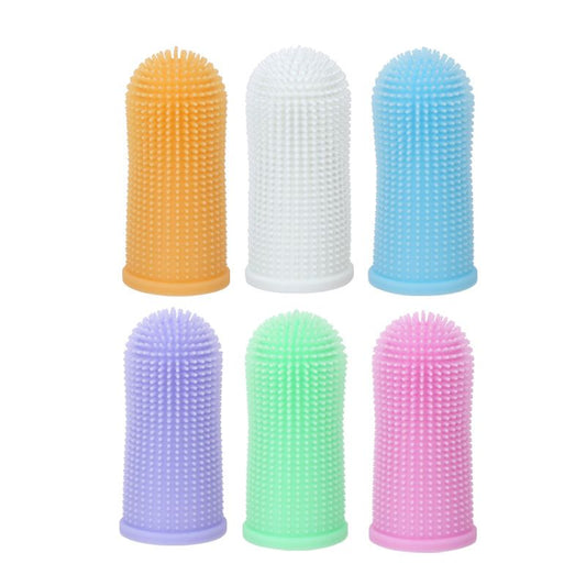 6 PCS Soft Silicone Pet Finger Toothbrush Set - 360 degrees Gentle Dental Cleaning for Dogs / Cats' Plaque & V888-ELOSUNG49805