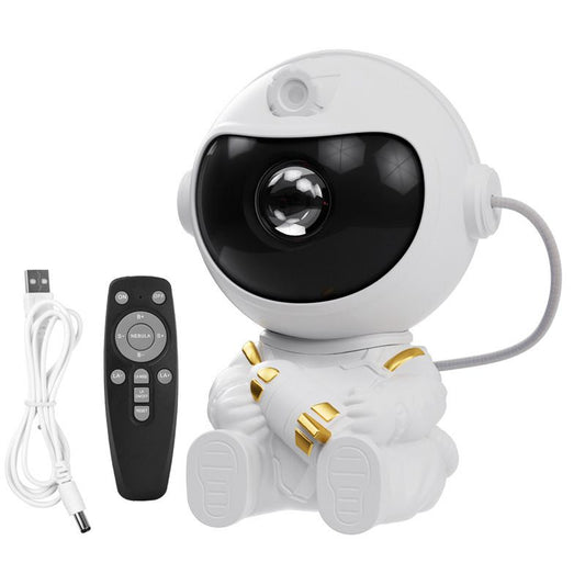 USB Powered Astronaut Nebula Projector & Starry Night Ambient Light with Airplane Accents - 8 Nebula Effects, V888-ELOSUNG49809